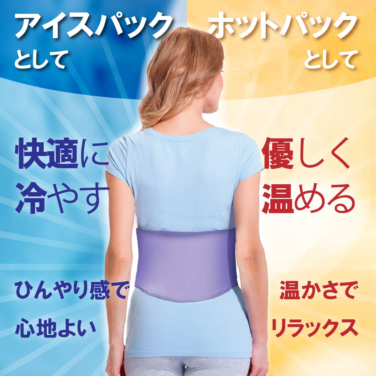 Kingworth HOT&COLD BACK WRAP(腰用)冷温両用 アイシングサポーター ジェルパッド